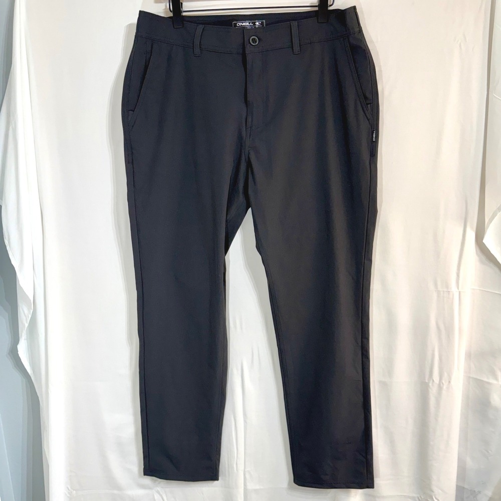 ONeill Hybrid Pants Mens 34x30 Black Stretch Quick Dry Travel Chino Golf